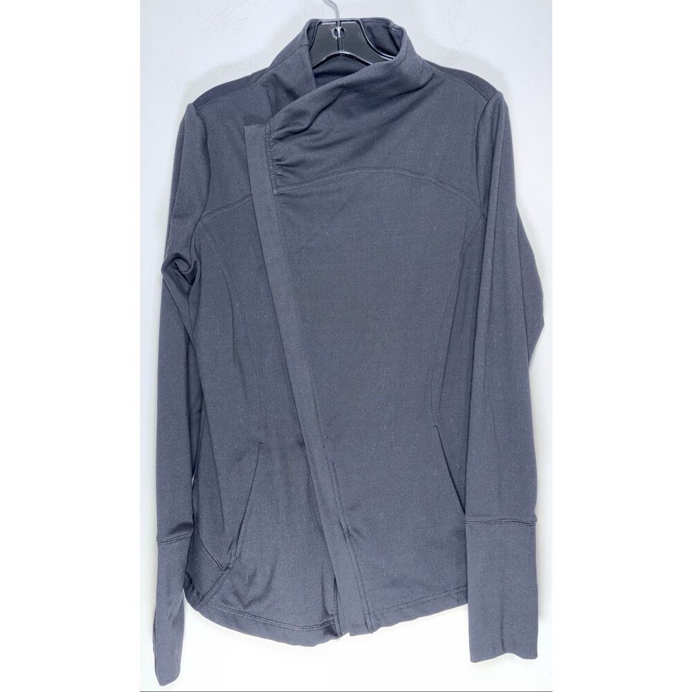 Yogalicious black zip up jacket size large